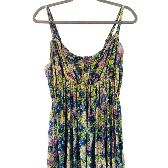 Natural Life Elizabeth Boho Floral Cottage Maxi Dress Ruffled Fairy Size L - Picture 12 of 12